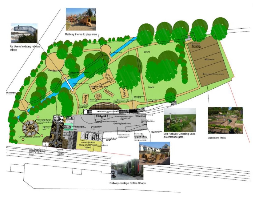  Drawing of the plan of the new Railaway Heritage Park